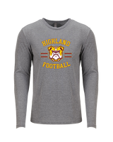 Highland HS Football Curve - Tri-Blend Long Sleeve