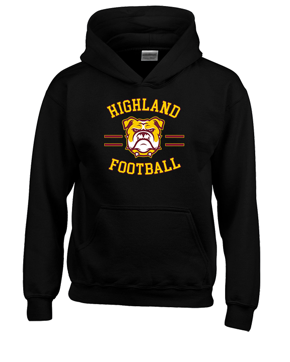 Highland HS Football Curve - Unisex Hoodie