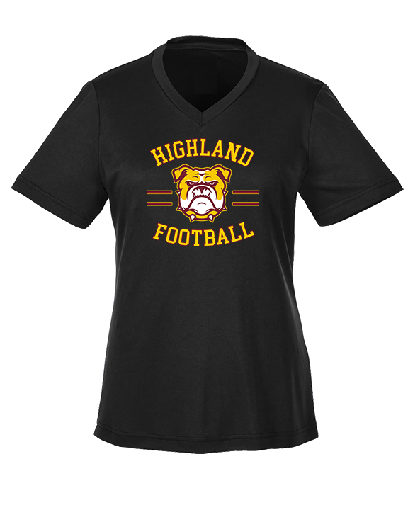 Highland HS Football Curve - Womens Performance Shirt