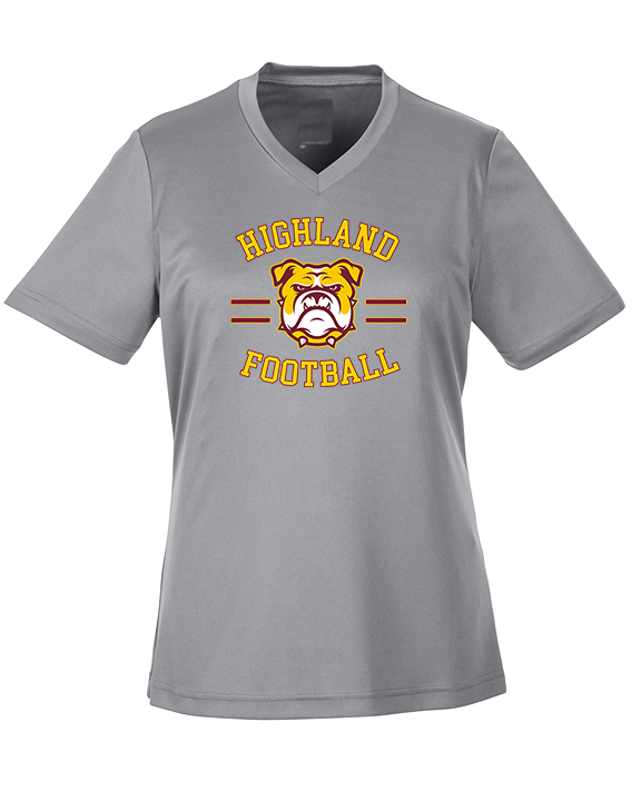 Highland HS Football Curve - Womens Performance Shirt