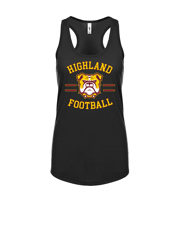 Highland HS Football Curve - Womens Tank Top