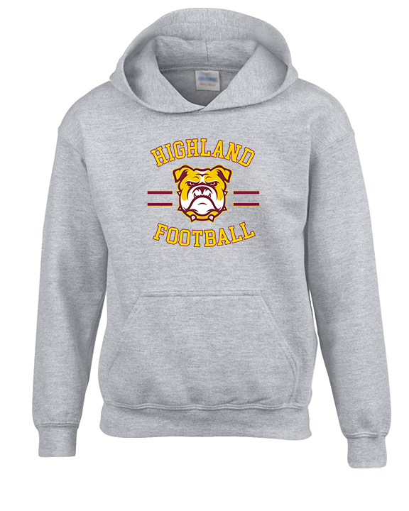 Highland HS Football Curve - Youth Hoodie