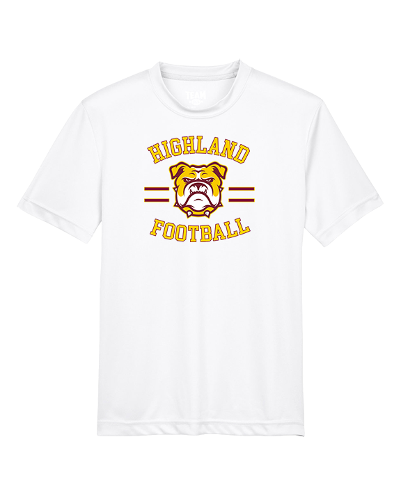 Highland HS Football Curve - Youth Performance Shirt
