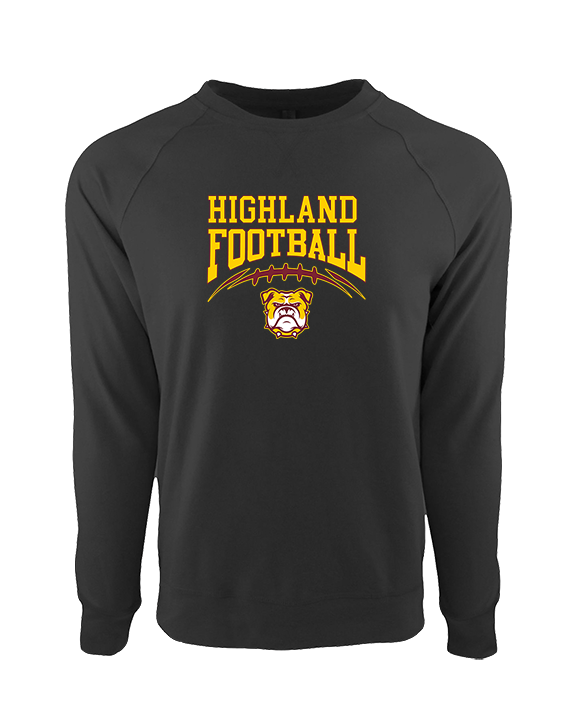 Highland HS Football School Football - Crewneck Sweatshirt