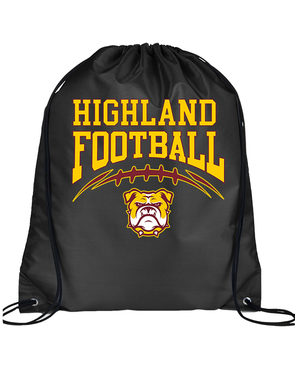 Highland HS Football School Football - Drawstring Bag
