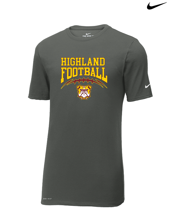 Highland HS Football School Football - Mens Nike Cotton Poly Tee