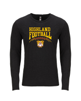 Highland HS Football School Football - Tri-Blend Long Sleeve