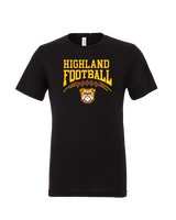 Highland HS Football School Football - Tri-Blend Shirt