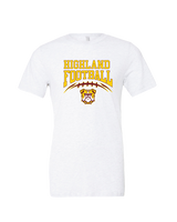 Highland HS Football School Football - Tri-Blend Shirt