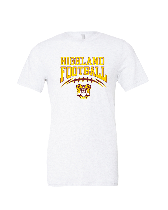 Highland HS Football School Football - Tri-Blend Shirt