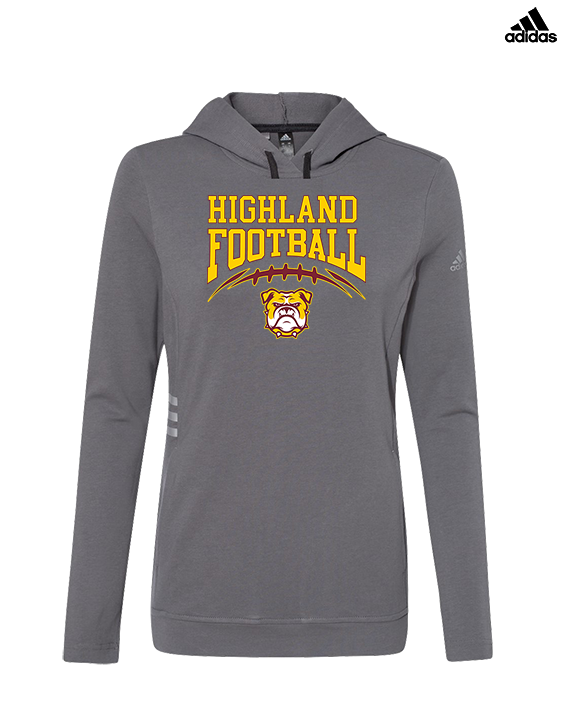 Highland HS Football School Football - Womens Adidas Hoodie