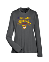 Highland HS Football School Football - Womens Performance Longsleeve