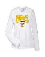 Highland HS Football School Football - Womens Performance Longsleeve