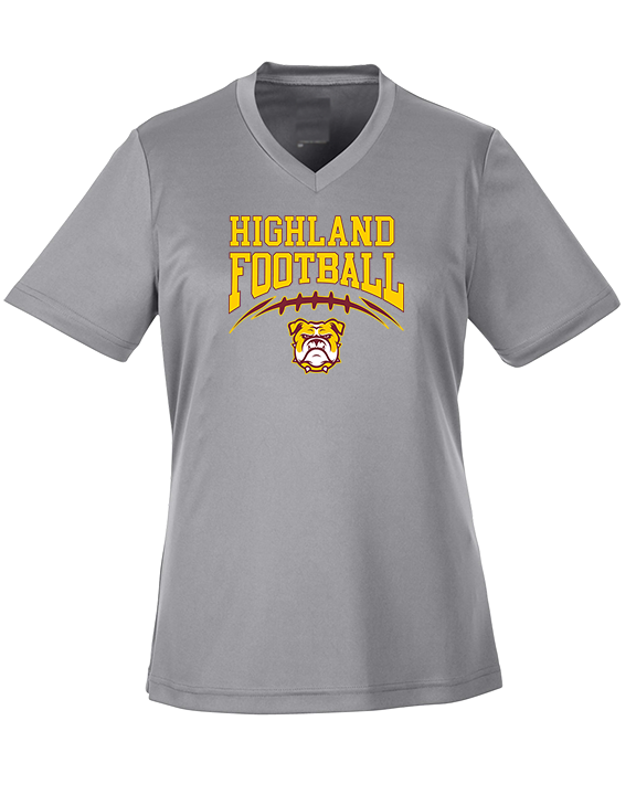 Highland HS Football School Football - Womens Performance Shirt