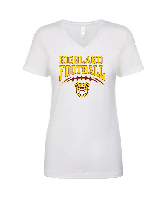 Highland HS Football School Football - Womens Vneck