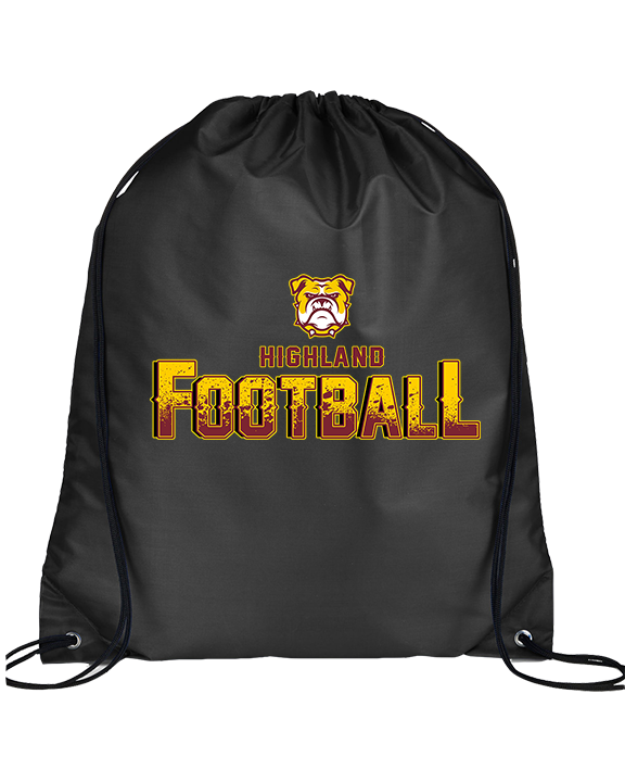 Highland HS Football Splatter - Drawstring Bag