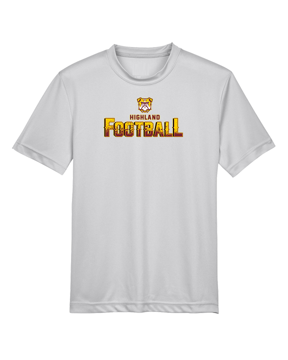 Highland HS Football Splatter - Youth Performance Shirt