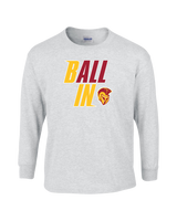Hillcrest HS Basketball Ball In - Mens Basic Cotton Long Sleeve