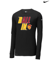 Hillcrest HS Basketball Ball In - Nike Dri-Fit Poly Long Sleeve