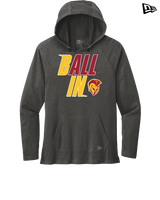 Hillcrest HS Basketball Ball In - New Era Tri Blend Hoodie