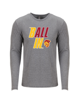 Hillcrest HS Basketball Ball In - Tri Blend Long Sleeve