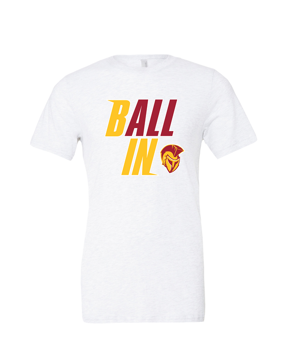 Hillcrest HS Basketball Ball In - Mens Tri Blend Shirt