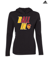 Hillcrest HS Basketball Ball In - Adidas Women's Lightweight Hooded Sweatshirt
