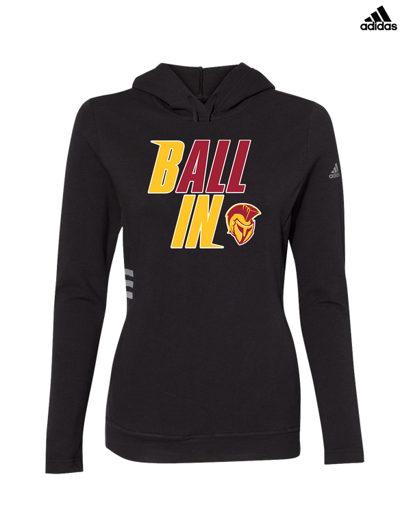 Hillcrest HS Basketball Ball In - Adidas Women's Lightweight Hooded Sweatshirt