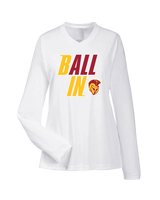 Hillcrest HS Basketball Ball In - Womens Performance Long Sleeve