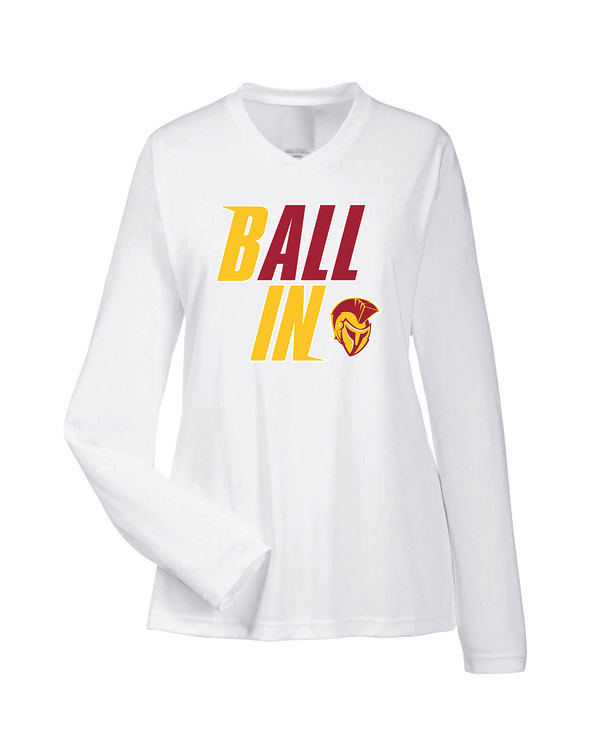 Hillcrest HS Basketball Ball In - Womens Performance Long Sleeve