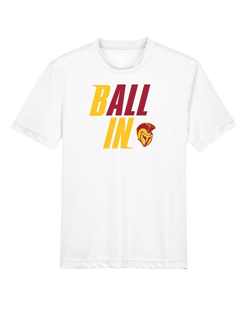 Hillcrest HS Basketball Ball In - Youth Performance T-Shirt