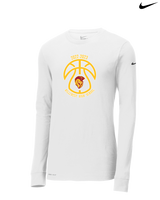 Hillcrest HS Basketball Ball Outline - Nike Dri-Fit Poly Long Sleeve