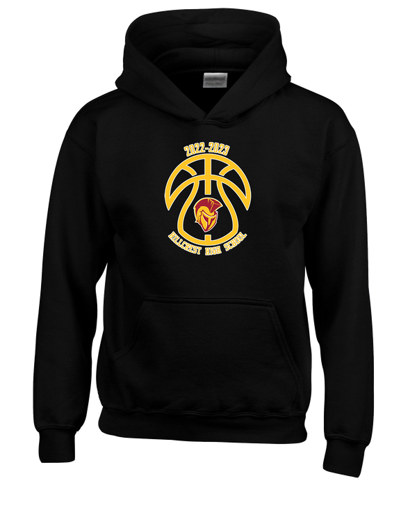 Hillcrest HS Basketball Ball Outline - Cotton Hoodie