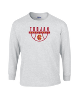 Hillcrest HS Basketball Trojan - Mens Basic Cotton Long Sleeve