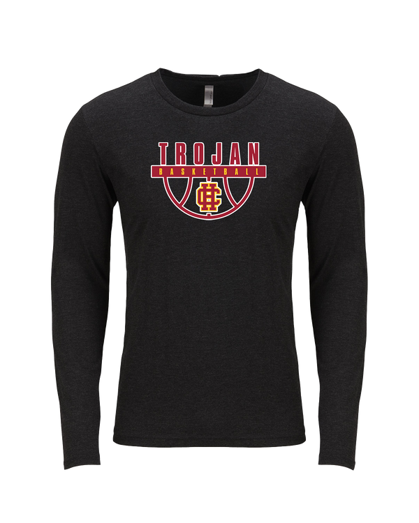 Hillcrest HS Basketball Trojan - Tri Blend Long Sleeve