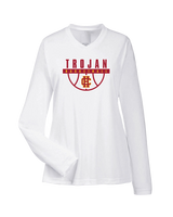 Hillcrest HS Basketball Trojan - Womens Performance Long Sleeve