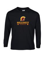 Hillcrest HS Baseball Stacked - Mens Cotton Long Sleeve