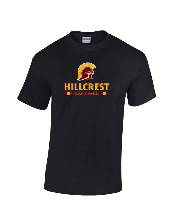 Hillcrest HS Baseball Stacked - Cotton T-Shirt