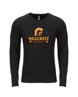 Hillcrest HS Baseball Stacked - Tri Blend Long Sleeve