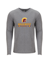 Hillcrest HS Baseball Stacked - Tri Blend Long Sleeve