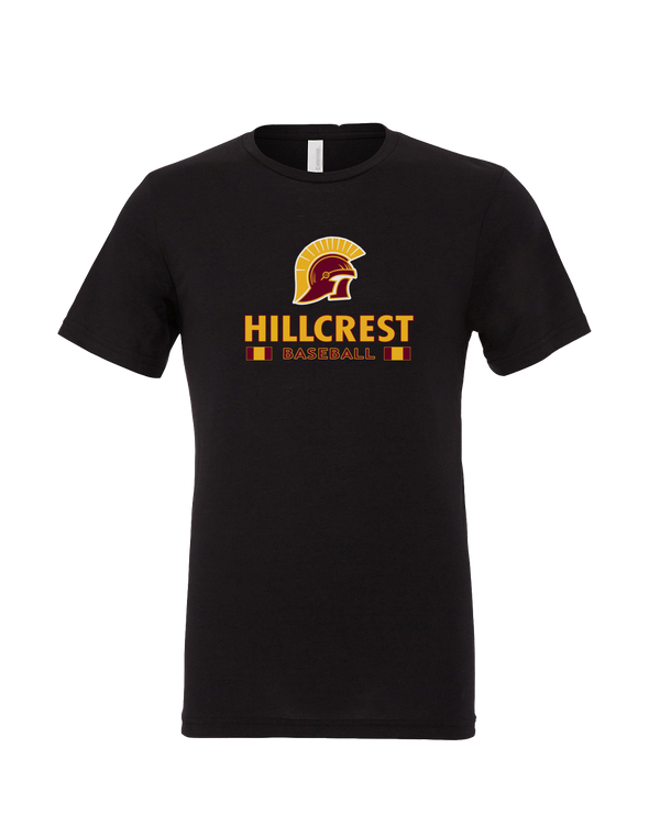 Hillcrest HS Baseball Stacked - Mens Tri Blend Shirt