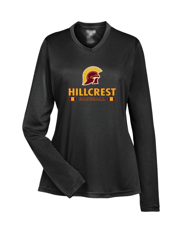 Hillcrest HS Baseball Stacked - Womens Performance Long Sleeve