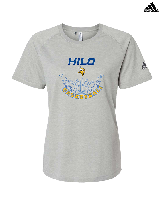 Hilo HS Boys Basketball Outline - Womens Adidas Performance Shirt