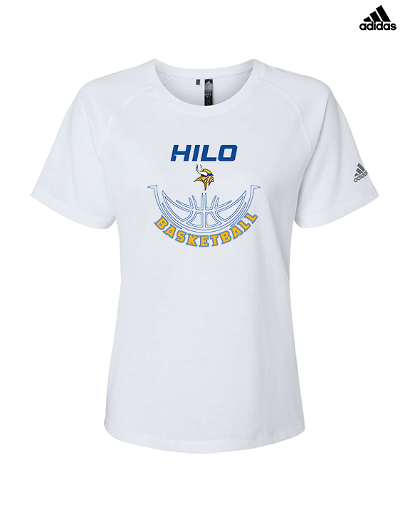 Hilo HS Boys Basketball Outline - Womens Adidas Performance Shirt