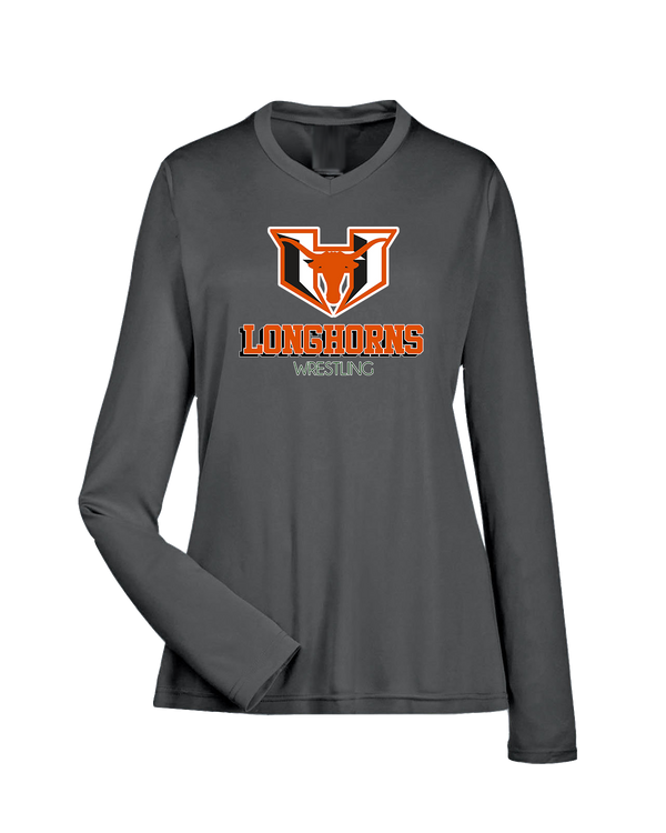 Holcomb HS Wrestling Shadow - Womens Performance Long Sleeve