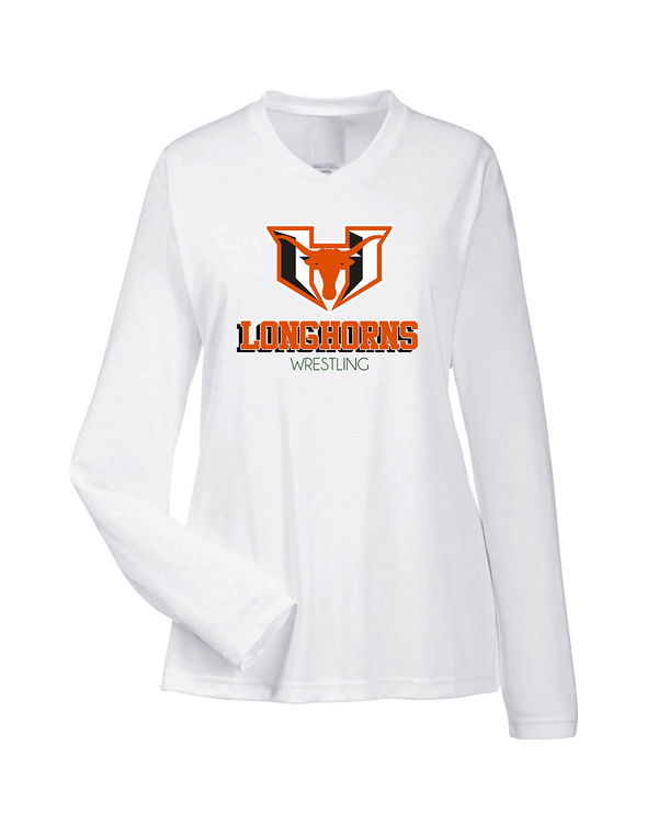 Holcomb HS Wrestling Shadow - Womens Performance Long Sleeve