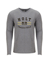 Holt HS Track & Field Curve - Tri-Blend Long Sleeve