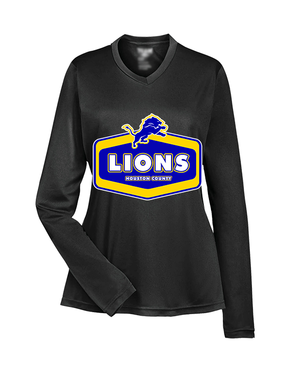 Houston County HS Football Board - Womens Performance Longsleeve