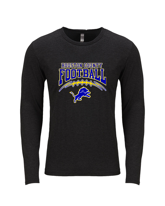 Houston County HS Football School Football - Tri-Blend Long Sleeve