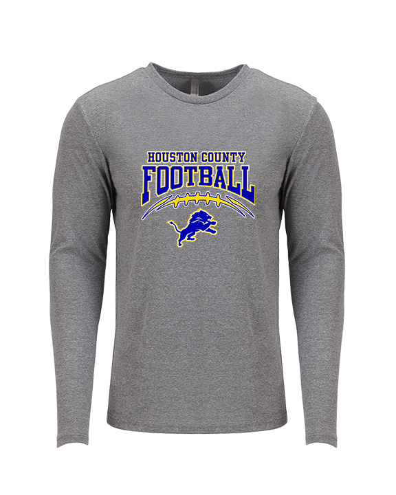 Houston County HS Football School Football - Tri-Blend Long Sleeve